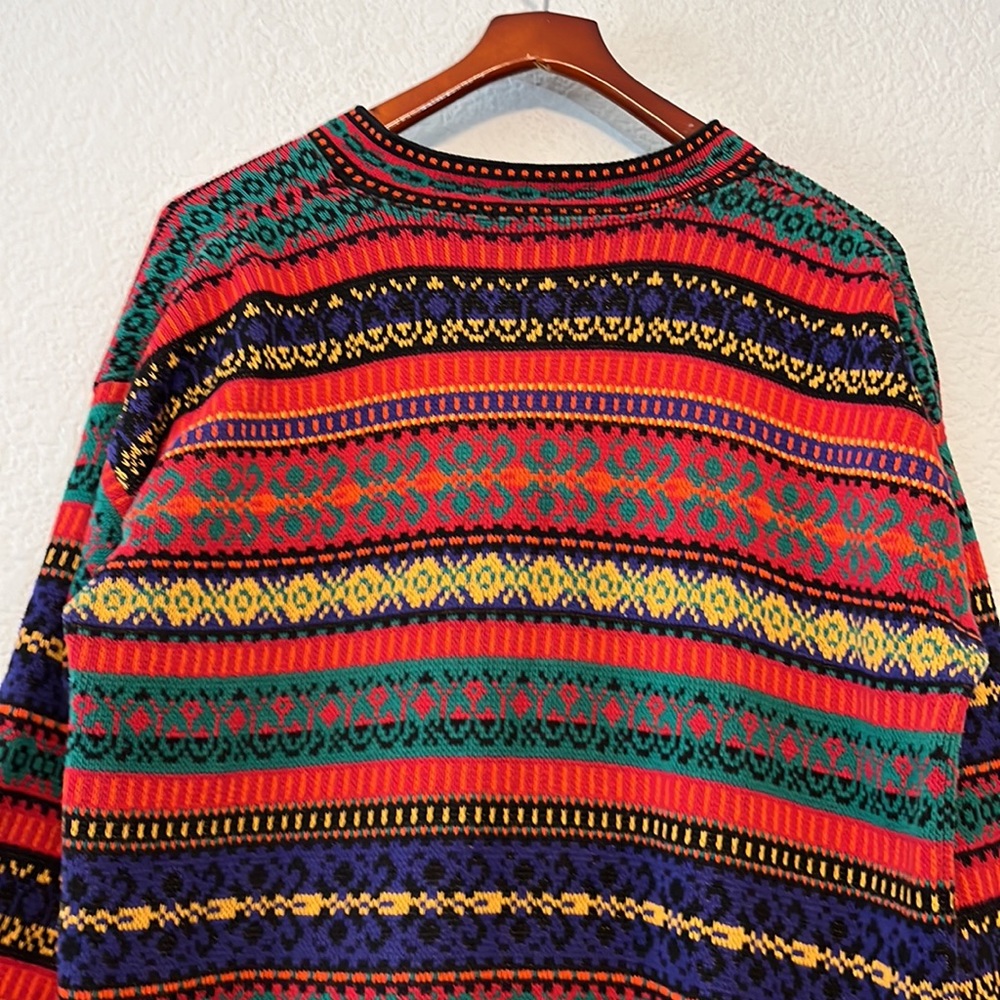 Vintage Colorful Mix Print Cardigan Sweater - Picture 9 of 11